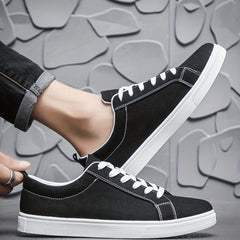 Men's Lace-up Sneakers Skate Shoes Breathable Walking Shoes