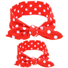2pcs Parent-child Headband Classic Lattice Rabbit Ear Hair Band Set