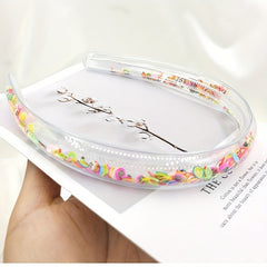 Kids Transparent Sequin Hair Hoop Sweet Hair Accessories