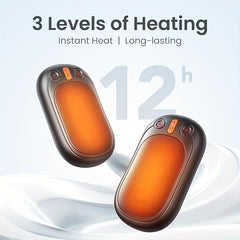 2pcs Rechargeable Hand Warmers 4000mAh Fast Heating for Outdoor Camping Ski