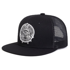 Embroidered God's Eye Men's Mesh Hat
