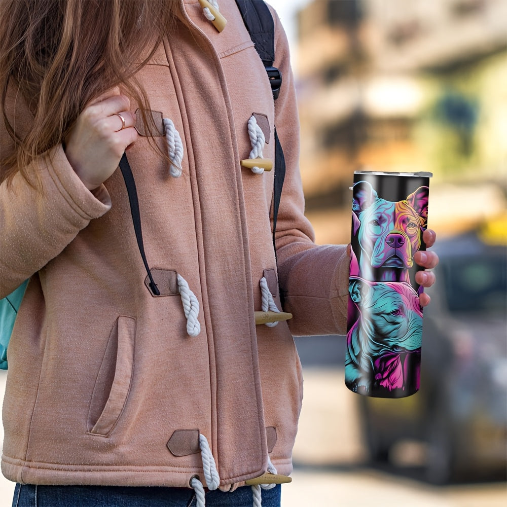 Colorful Dog Steel Tumbler Insulated Travel Mug