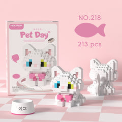 Cat Series Building Blocks Tabletop Decorative Puzzle Set