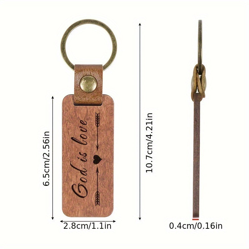Rosewood Wooden Keychain Retro Key Chain Bag Pendant