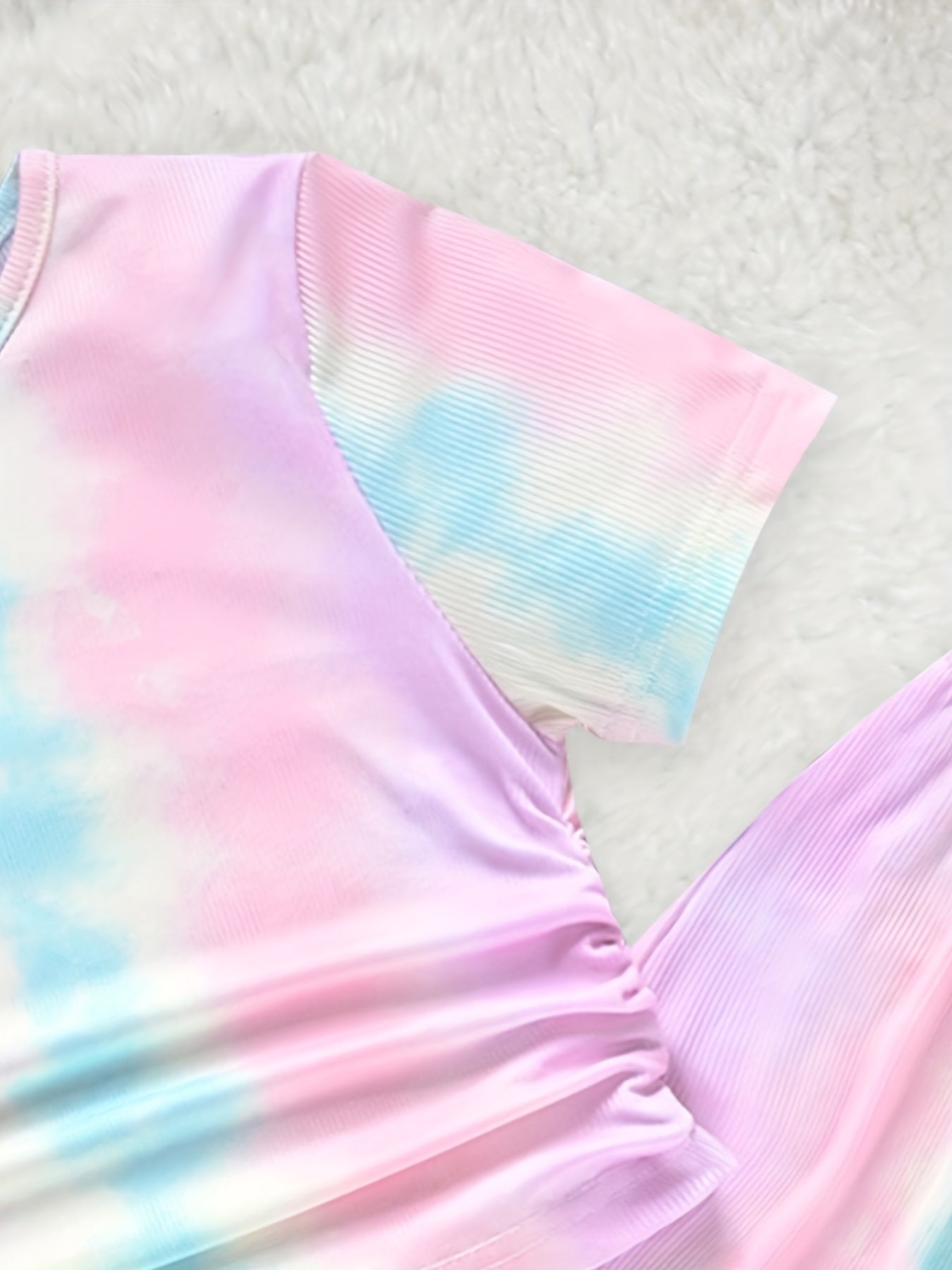 Toddler Tie Dye 2pcs T shirt & Sweatpants Set Kids Clothes For Summer
