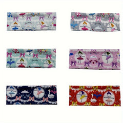Cartoon Print Sports Sweatband Elastic Headband for Yoga Running