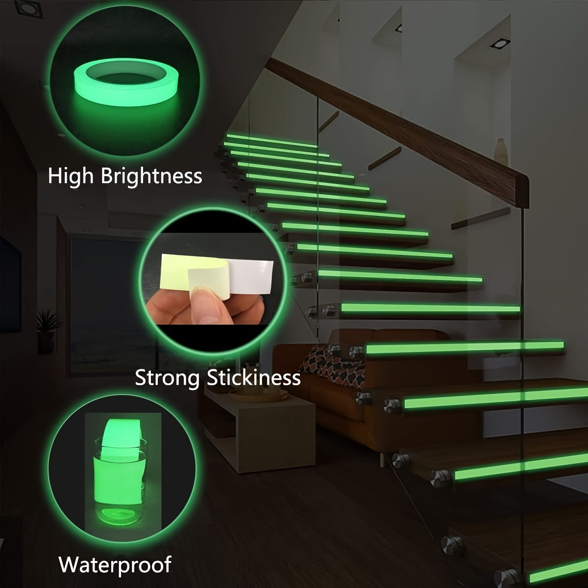 Waterproof Glow Tape for Safety Indoor Outdoor Emergency Situations Arts & Craft