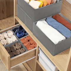 8pcs Foldable Storage Boxes Drawer Divider Organizer Underwear Bra Tie Sock