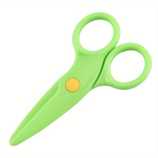 Colorful Cartoon Plastic Scissors for Kids - No Hurt Hand Horn Scissors
