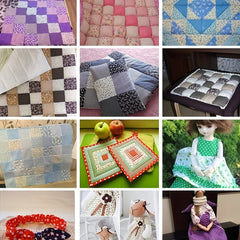 Colorful Craft Fabric Squares 8 Pack 9x9 - Quilting Scrapbook Projects