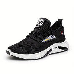 Men's Slip on Sneakers with Laces, Odor Resistant Athletic Shoes