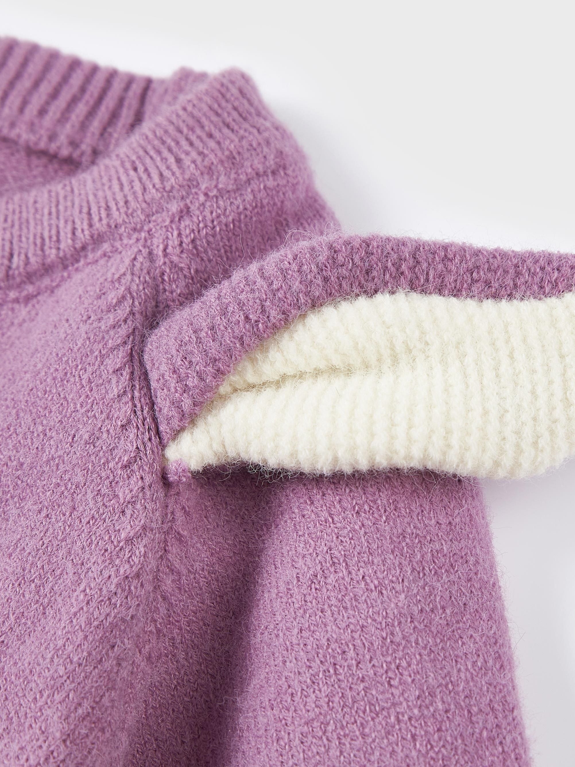 3D Ear Fur Ball Knitted Sweater for Toddler Girls