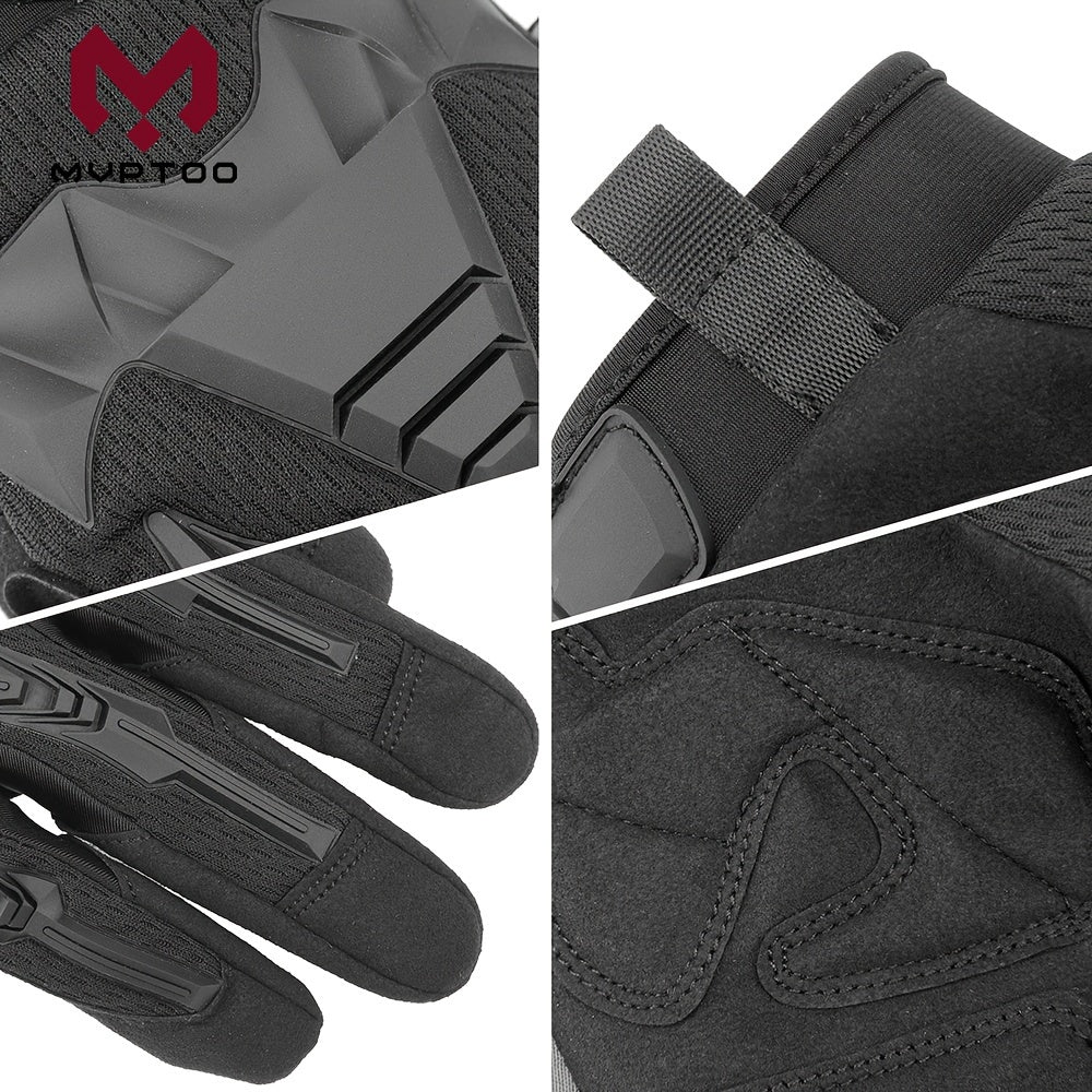 Retro Touch Screen Motorcycle Gloves Rubber Protection Airsoft Paintball