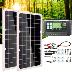 2pcs 30W 60W Solar Panel Kit for Car Yacht RV Boost