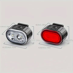 USB Rechargeable Waterproof Bike Light Set