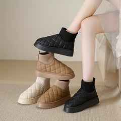 Women's Waterproof Non slip Snow Shoes Warm Thick Bottom Shoes