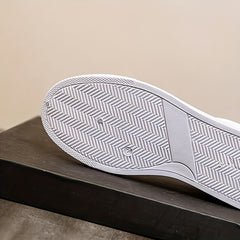 Women's Lace-Up Flat Skate Sneakers Low Top Walking Shoes