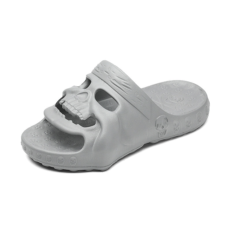Men's Skull Slides Non Slip Slippers Soft Shoes Indoor Outdoor Beach
