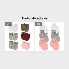 6 Pairs Newborn Baby Mittens Infant Toddler Gloves No Scratch Mittens