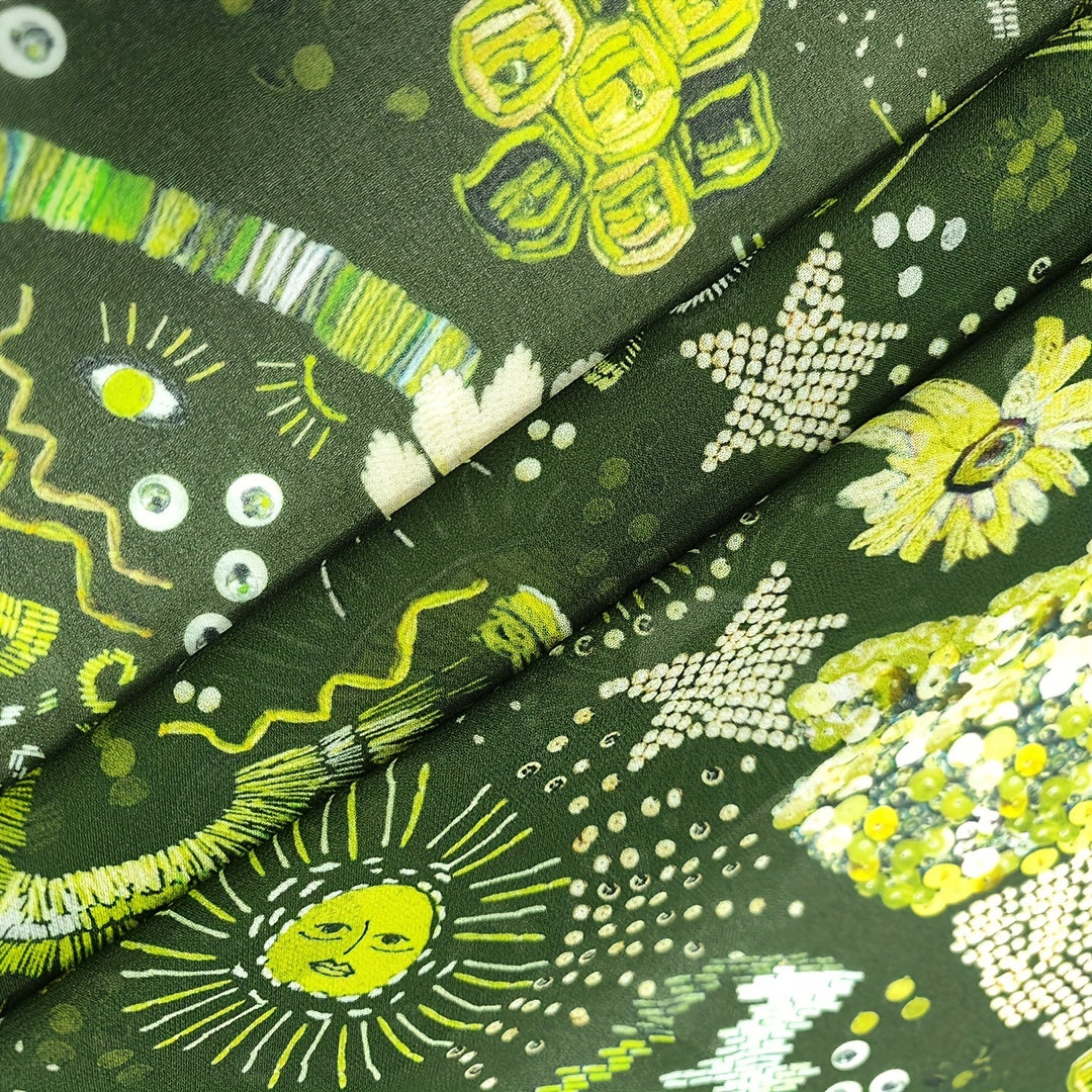 1yd Comfortable & Breathable Chiffon DIY Fabric for Clothing Pants Dress
