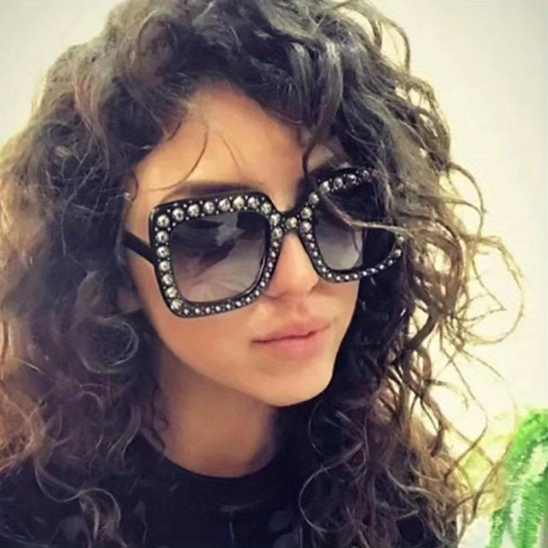 Rhinestone Gradient Sunglasses UV400