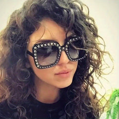 Rhinestone Gradient Sunglasses UV400