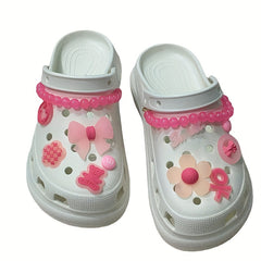 Pink Bear Shoe Charms for Clogs Garden Shoes DIY Accessories