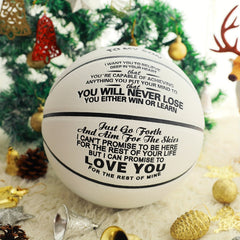 Engraved 74 Basketball Size 7 Unique Basketball Gift With Pump