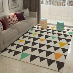 Modern Abstract Artistic Soft Area Rug Non-slip Carpet for Bedroom