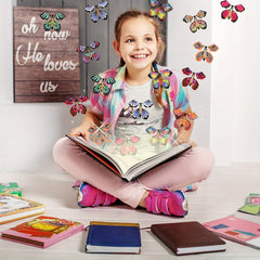 10pcs Magic Surprise Butterflies Leather Band Power Flying Toy Bookmark Gift