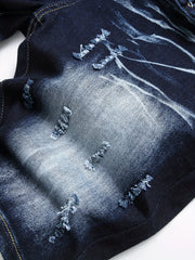 Cat Catch High Stretch Denim Shorts for Men