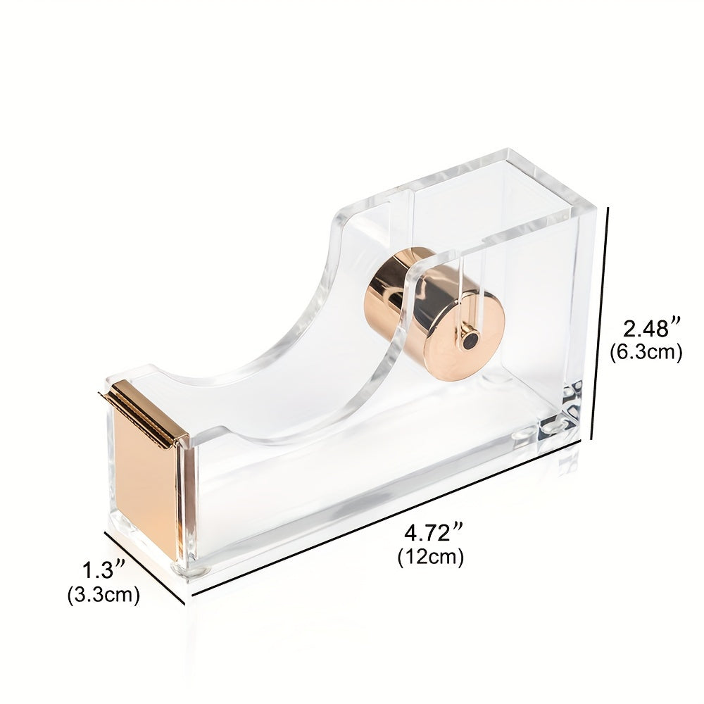 Clear Acrylic Tape Dispenser Cutter - Upgrade Your Office Supplies