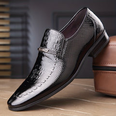 Men's Almond Toe Textured Loafer Shoes Spring/Summer