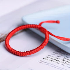 Red Adjustable Braided Rope Knot Bracelet Lucky Amulet Jewelry