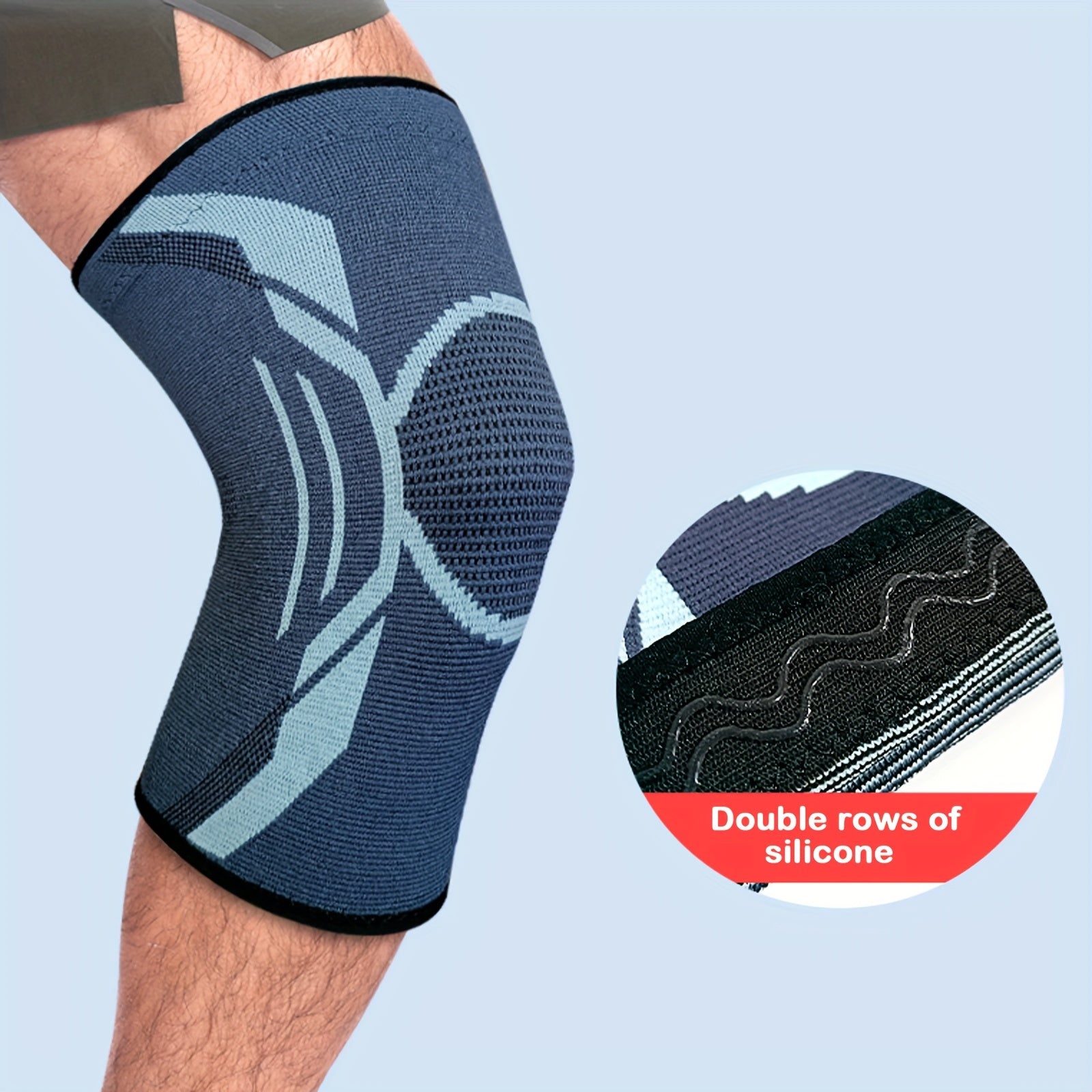 Knitted Nylon Meniscus Knee Protector for Fitness Basketball Cycling