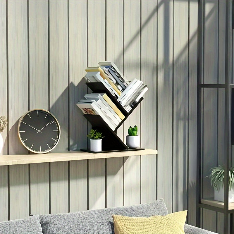3-Layer Storage Rack Creative Mini Tree Desktop Bookshelf