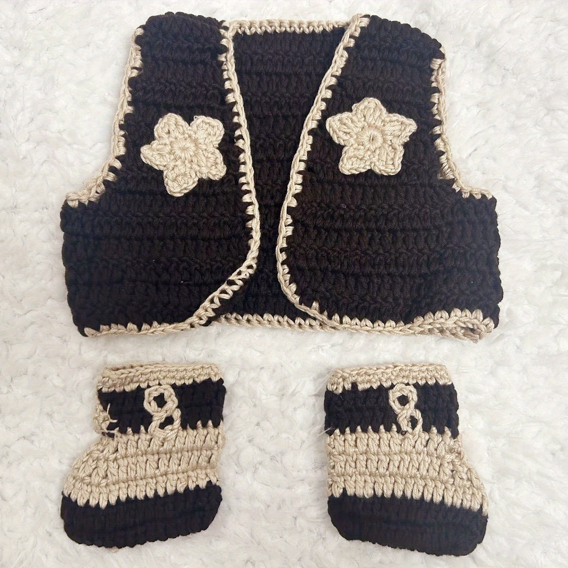 Newborn Cowboy Photo Prop Knitting Costume