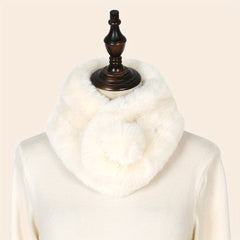 Soft Rabbit Fur Neck Scarf Winter Warm Casual Outdoor Scarf