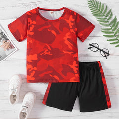 Boys Outfit Shorts & T shirt Short Sleeves Casual Kids Clothes