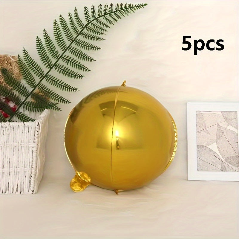 5pcs 4D Foil Balloons 55 88 Cm Round Balloons for Wedding Birthday