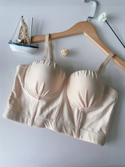 Solid Corset Bra Push Up Slimming T Shirt Bra Women's Underwear
