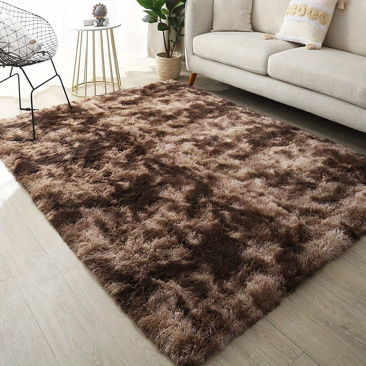 Soft Shaggy Tie Dyed Plush Area Rug 78.74x1