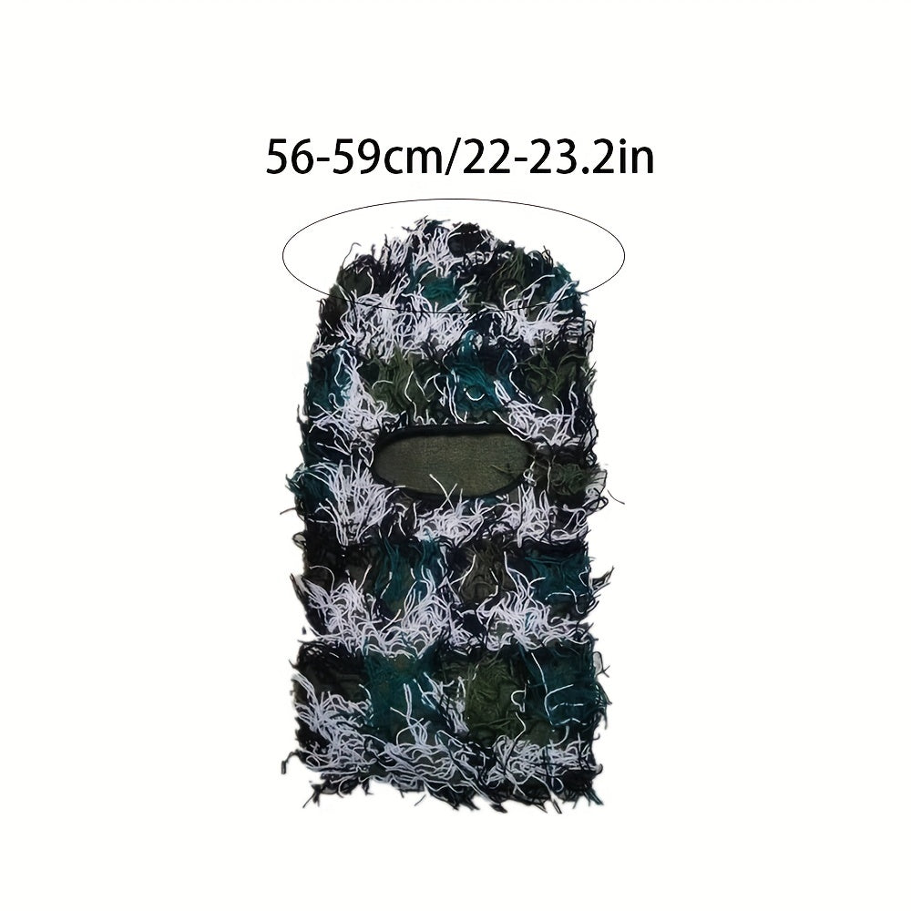 Camouflage Balaclava Hat Men Women Knitted Woolen Head Cover