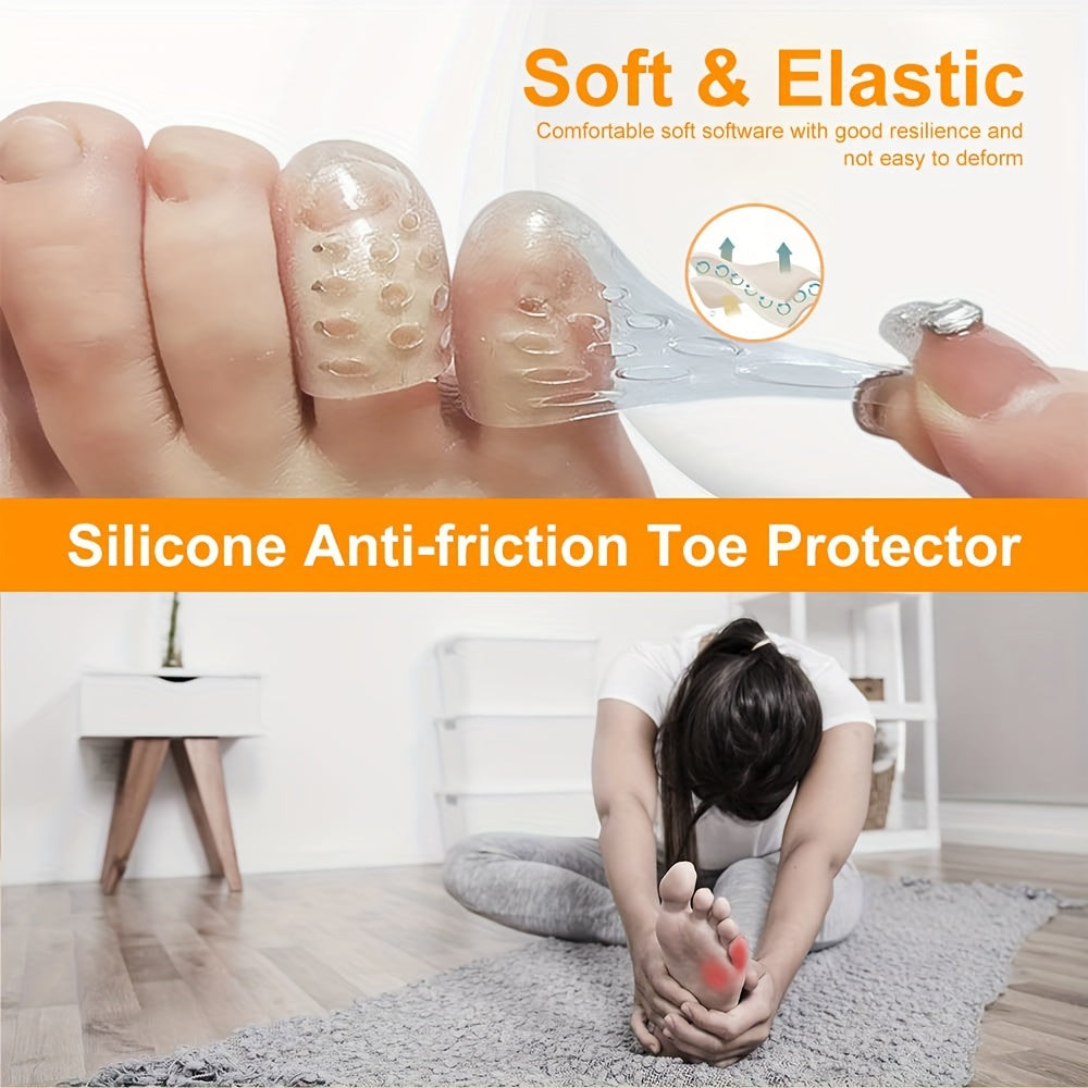 Silicone Toe Protectors Soft Breathable Anti Abrasion for Home Night Use
