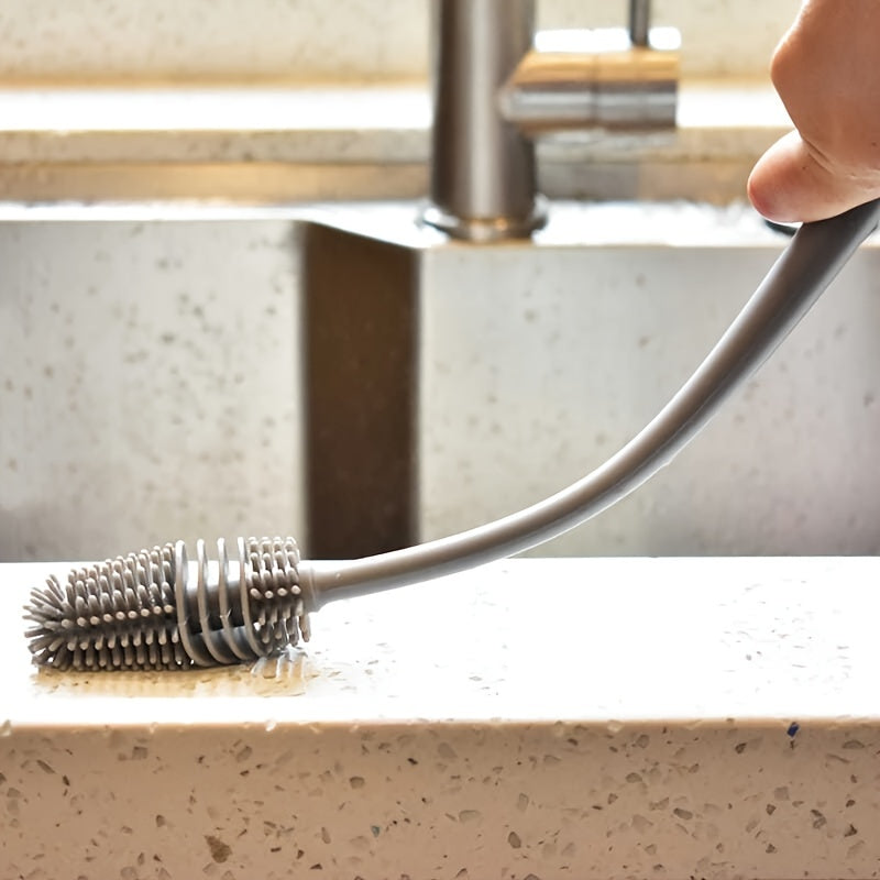 Silicone Bottle Cleaning Brush with Long Handle