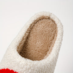Cozy Plush House Slippers Mushroom Shoes Men Winter Anti-slip Indoor