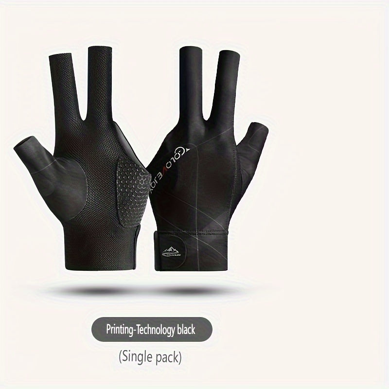 Breathable Three Finger Billiard Gloves Non-Slip Snooker Billiards