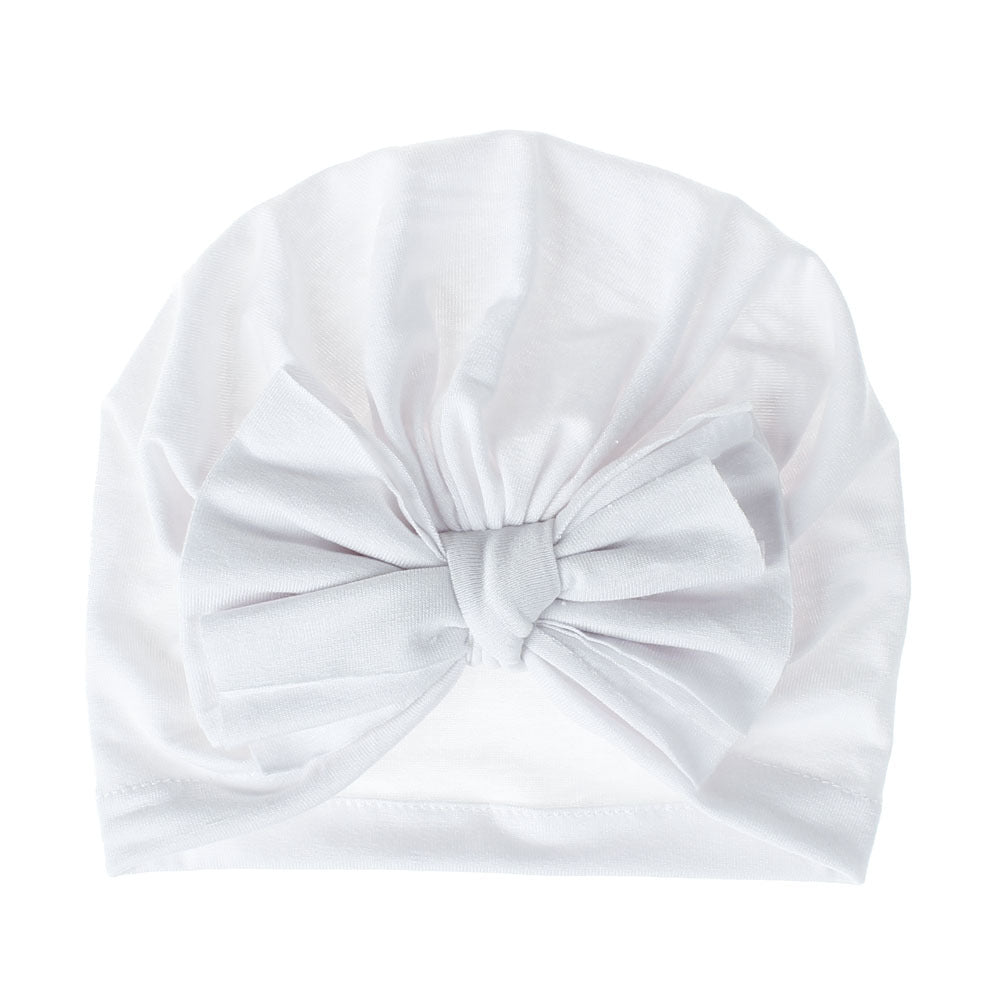 Newborn Infant Bow Head Wrap Beanie Hat Turban Photography Prop Cap