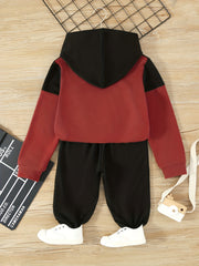 Toddler Boys Letter Graphic Hoodie & Sweatpants Set