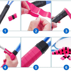 Tennis Badminton Racket Anti Slip Absorbent Grip Belt 6pcs 12pcs
